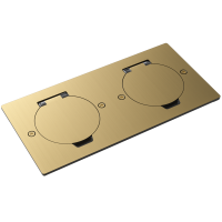 Лючок Surface 4 мод. (2 мод. 45х45 мм.),  круглая крышка,  золото,  IP44