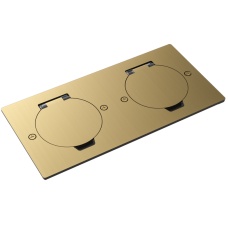 Лючок Surface 4 мод. (2 мод. 45х45 мм.),  круглая крышка,  золото,  IP44