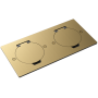 Лючок Surface 4 мод. (2 мод. 45х45 мм.),  круглая крышка,  золото,  IP44