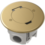 Лючок Surface 2 мод. (1 мод. 45х45 мм.),   круглый,  круглая крышка,  золото,  IP44,  (с уст. набором)