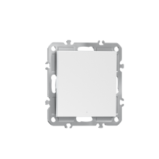 Выключатель 1-клавишный с подсветкой,  10 A 250 В,  глянцевый белый Donel A07