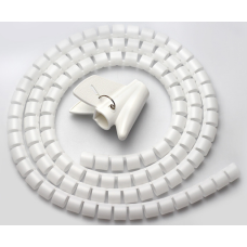 Пластиковый органайзер для кабеля,  диаметр 28мм,  длина 10м,  белый