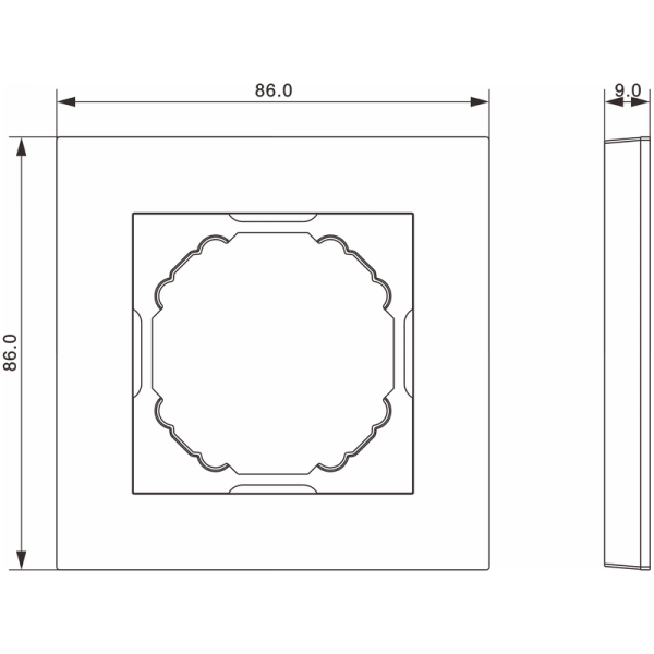 Рамка 1-я,  сталь,  серия A07