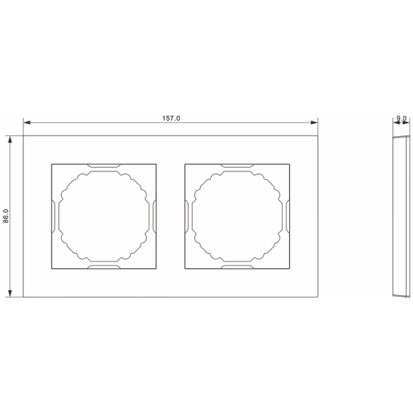 Рамка 2-я,  шампань,  серия A07