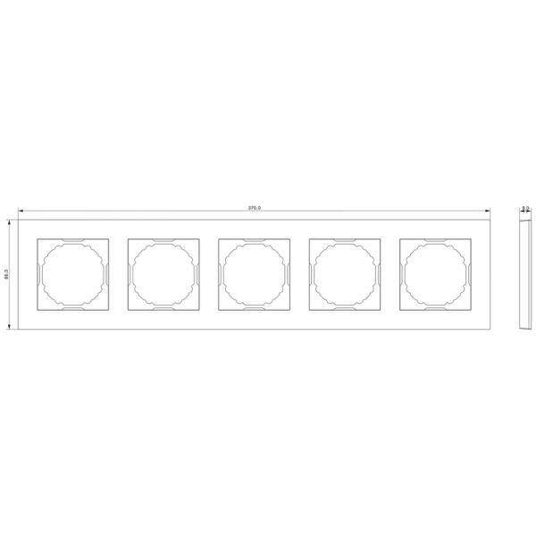 Рамка 5-я,  глянцевый белый,  серия A07