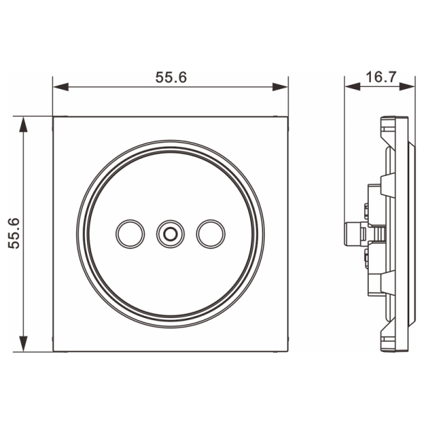 Накладка для розетки без заземления,  со шторками 16A 250 В~,  шампань,  серия A07