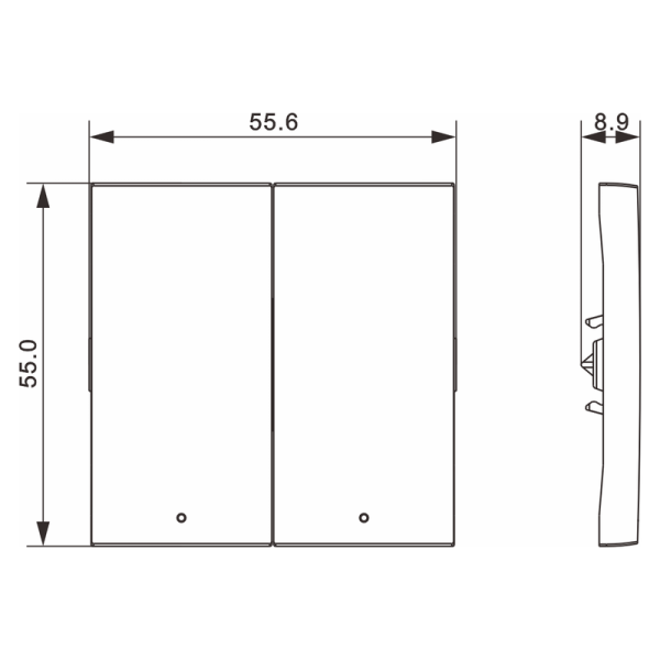 Клавиша 2-я с подсветкой,  шампань,  серия A07