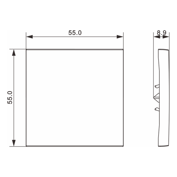 Клавиша 1-я для перекрёстного переключателя,  матовый кремовый,  серия A07