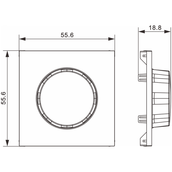 Накладка для светорегулятора поворотного,  глянцевый белый,  серия A07