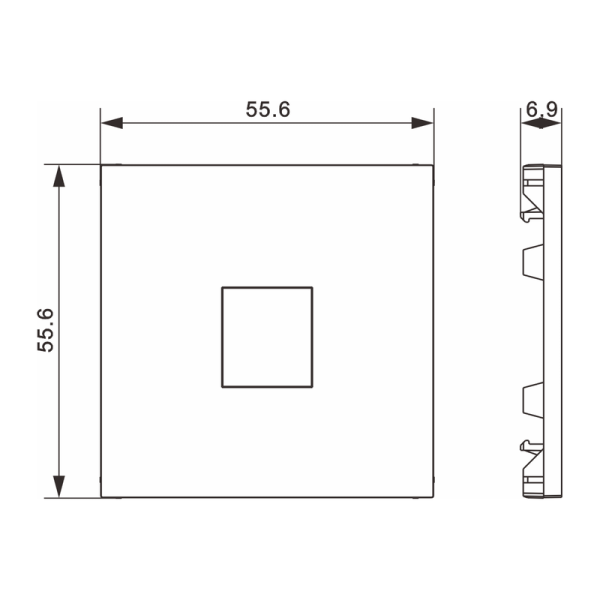 Накладка 1-я для розеток RJ45, TV, SAT,  HDMI,  глянцевый белый,  серия A07