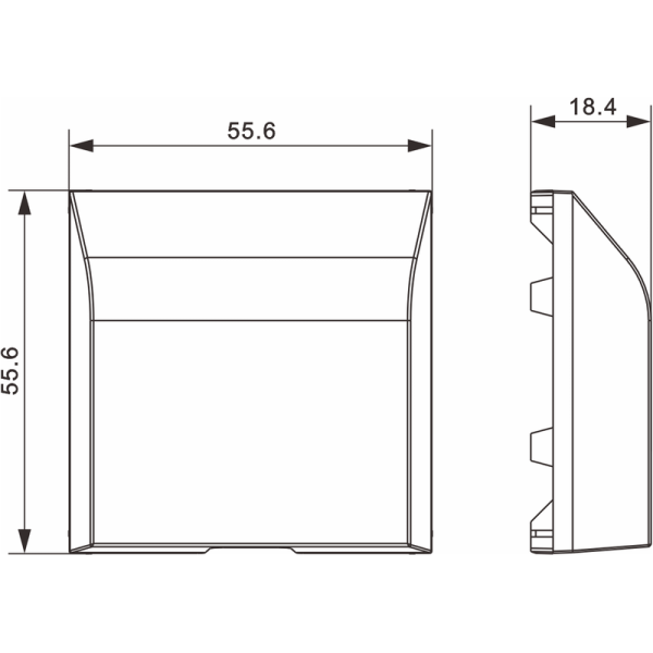Кабельный вывод (накладка),  глянцевый белый,  серия A07
