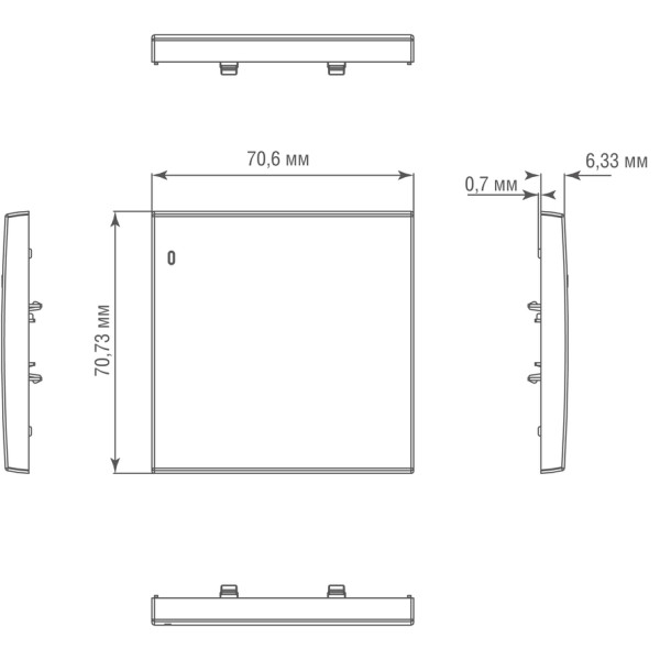 Клавиша 1-я с подсветкой,  латунь,  серия R98 METAL