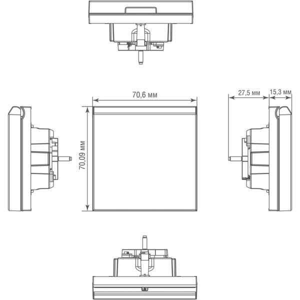Накладка для розетки Schuko с заземлением,  с крышкой,  16A 250 В~,  латунь,  серия R98 METAL