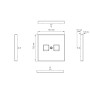 Накладка для розетки RJ45,  2-я,  латунь,  серия R98 METAL