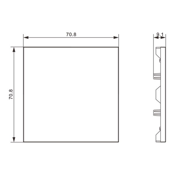 Заглушка,  матовый титан,  серия S08