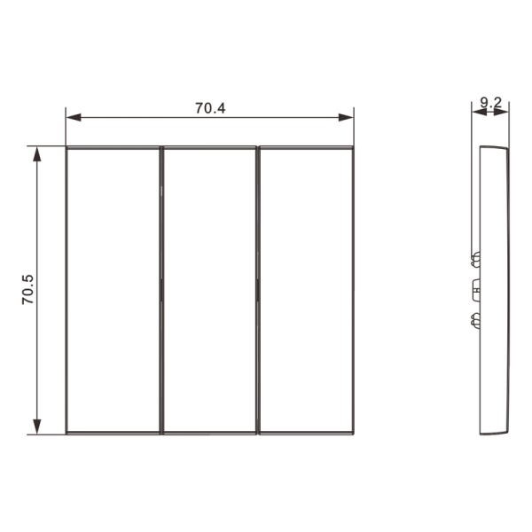 Клавиша 3-я,  слоновая кость,  серия S08
