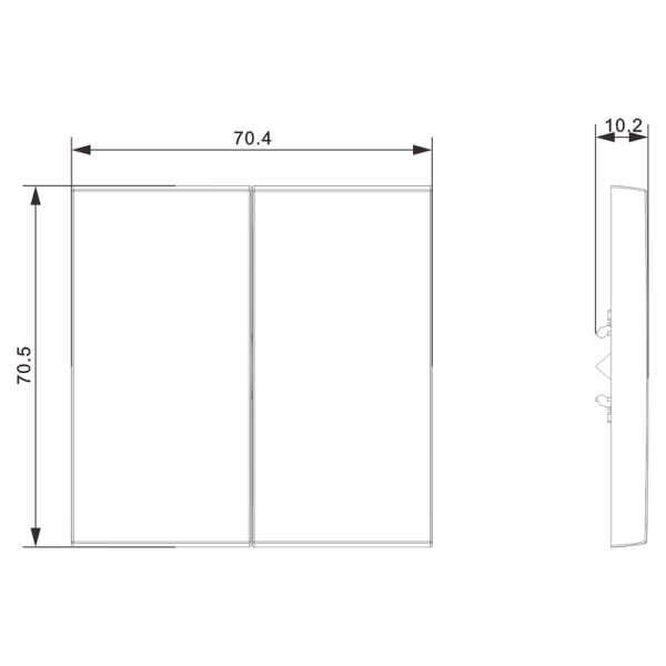 Клавиша для перекрёстного переключателя 2-я,  мокко,  серия S08