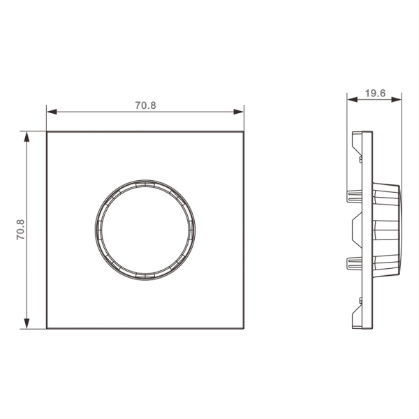 Накладка для светорегулятора поворотного,  шампань,  серия S08