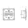 Механизм компьютерной розетки RJ45 2-я Cat.6/ClassE-8/8,  серия DA