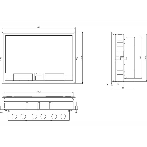 Лючок в пол на 24 модуля