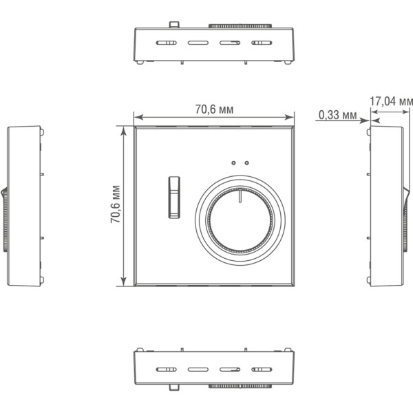 Накладка для регулятора температуры пола DTEF231,  никель,  серия R98 METAL