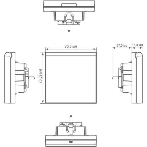 Накладка для розетки Schuko с заземлением,  с крышкой,  16A 250 В~,  никель,  серия R98 METAL