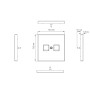 Накладка для розетки RJ45,  2-я,  никель,  серия R98 METAL