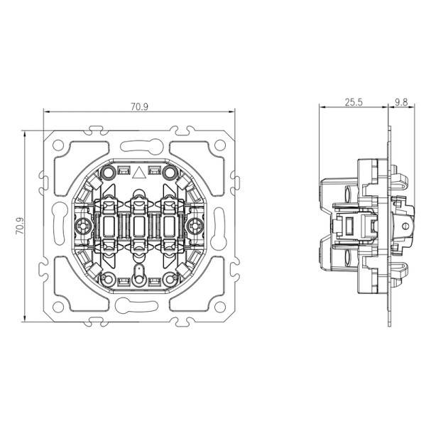 Механизм выключателя В3 (простого),  10A 250В~,  серия DB