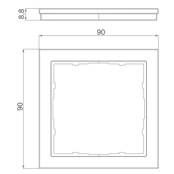Рамка 1-я стекло кашемир,  серия R98 Glass