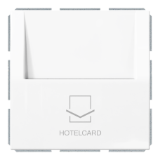 Отельный карточный выключатель 10A с накладкой - FD, (белый глянцевый), артикул FD6209W