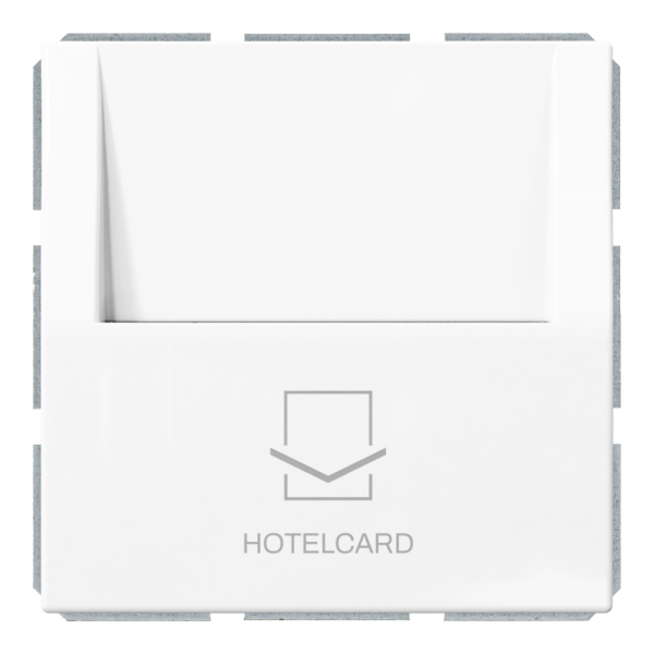 Отельный карточный выключатель 10A с накладкой - FD, (белый глянцевый), артикул FD6209W