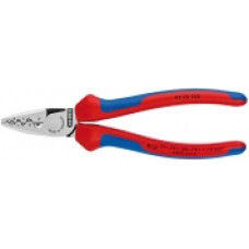 Пресс-клещи для обжима контактных гильз, кол-во гнёзд: 9, 0.25 - 16.0 мм, (AWG 23 - 5), L-180 мм, 2-комп. рукоятки (KNIPEX)