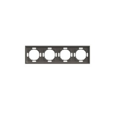 Рамка STEKKER, PFR00-5004-09 4-местная, серия Эмили, антрацит, soft touch 49939
