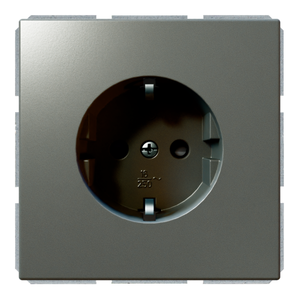 Розетка SCHUKO® 16A со шторками - FD (никель), артикул FD5501NI