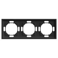 Рамка STEKKER, PFR00-5003-05 3-местная, серия Эмили, черный уголь, soft touch 49860