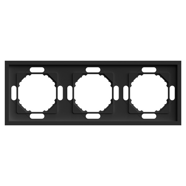 Рамка STEKKER, PFR00-5003-05 3-местная, серия Эмили, черный уголь, soft touch 49860