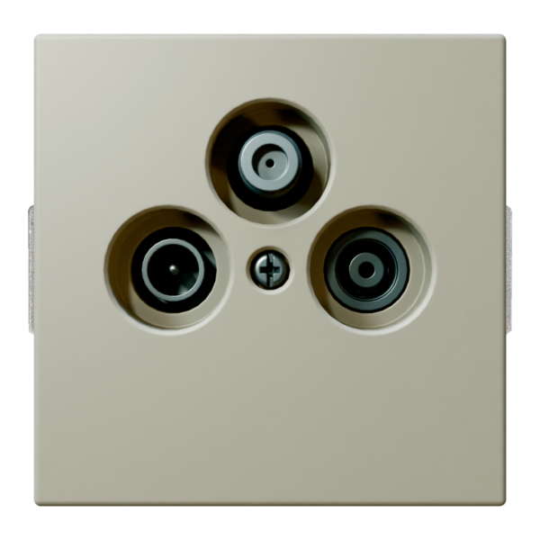 Розетка TV-FM-SAT проходная с накладкой - FD (тауп матовый - soft touch), артикул FD6207PTM