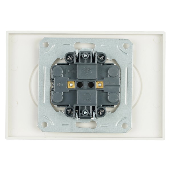 Розетка 2-местная с защитной шторкой, STEKKER,  б/з, 250В, 16А, серия Эмили, RST16-5116-08, кашемир, soft touch 49903