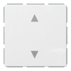 Кнопка 1-клавишная 10A в нейтральном положении, для штор с клавишей - FD (белый глянцевый), артикул FD3018W