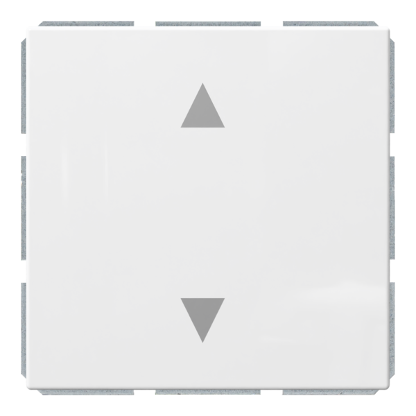 Кнопка 1-клавишная 10A в нейтральном положении, для штор с клавишей - FD (белый глянцевый), артикул FD3018W