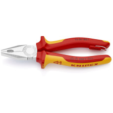 Плоскогубцы комбинированные VDE 1000V, L-180 мм, хром., 2-комп. рукоятки, T (KNIPEX)