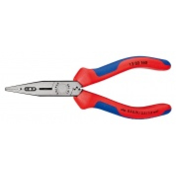 Плоскогубцы электрика, L-160 мм, чёрные, 2-комп. рукоятки (KNIPEX)