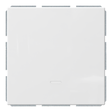 Выключатель 1-клавишный 10A с LED-подсветкой с клавишей - FD (белый глянцевый), артикул FD3011NW