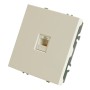 Розетка компьютерная 1-местная RJ-45 (механизм), STEKKER, серия Эмили, RST00-5117-01, белый фарфор, soft touch  49873