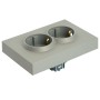 Розетка 2-местная с защитной шторкой, STEKKER, с/з, 250В, 16А, серия Эмили, RST16-5114-10, платиново-серый, soft touch 49960