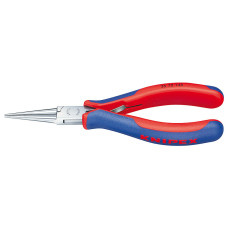 Длинногубцы для электроники, круглые губки, L-145 мм, 2-комп. рукоятки (KNIPEX)