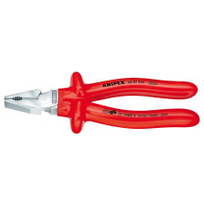 Плоскогубцы комбинированные особой мощности VDE 1000V, L-225 мм, хром., обливные рукоятки (KNIPEX)