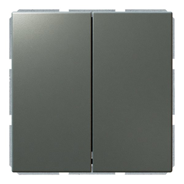 Выключатель 2-клавишный 10A проходной с клавишами - FD (ниель), артикул FD3022NI