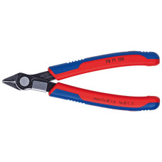 Бокорезы прецизионные Electronic Super Knips® кромка без фаски, L-125 мм, твёрдость кромок 64 HRC, чёрные, 2-комп. рукоятки (KNIPEX)