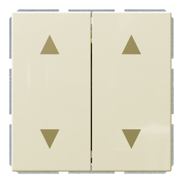 Кнопка 2-клавишная 10A в нейтральном положении, для штор с клавишей - FD (сахара), артикул FD3028SH